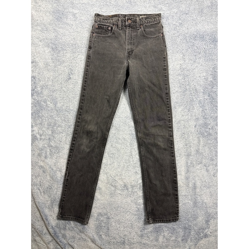 Vintage Levis 505 Regular Fit Straight Leg Jeans Black 90s USA Made 29x34 9408ā